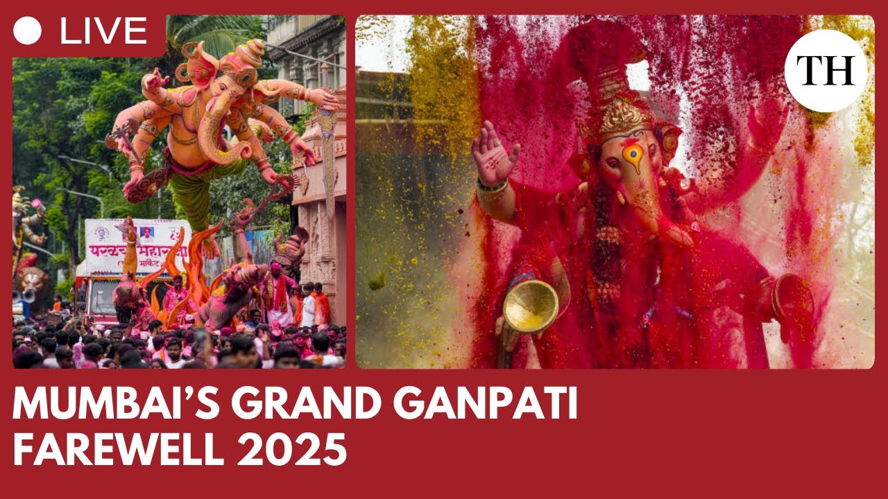 Ganapati Visarjan LIVE | Ganpati Visarjan 2025 | Mumbai Bids Farewell Amid Rains & Heavy Security
