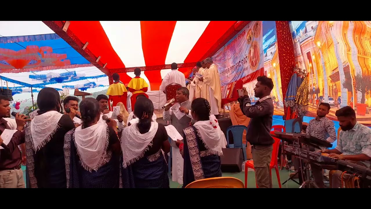 New recording video at Kasbasa Bishop Thanks giving Mass ।। New Hallelujah Hindi christian song.....