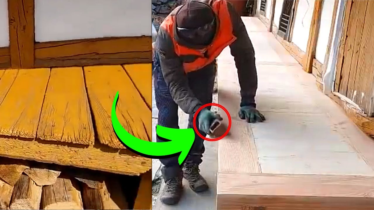 Old Wood Floor Restoration DIY (Traditional Korean Woodworking)