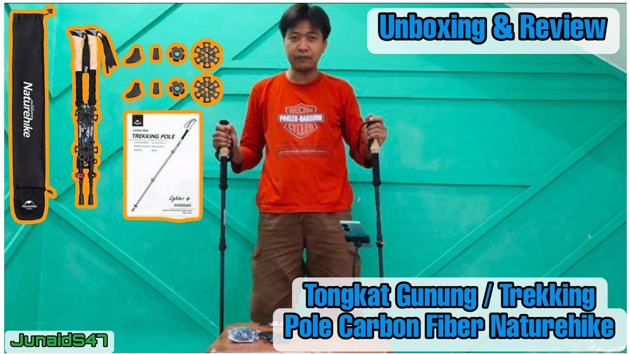 Unboxing & Review Tongkat Gunung / Trekking Pole Carbon Fiber Naturehike
