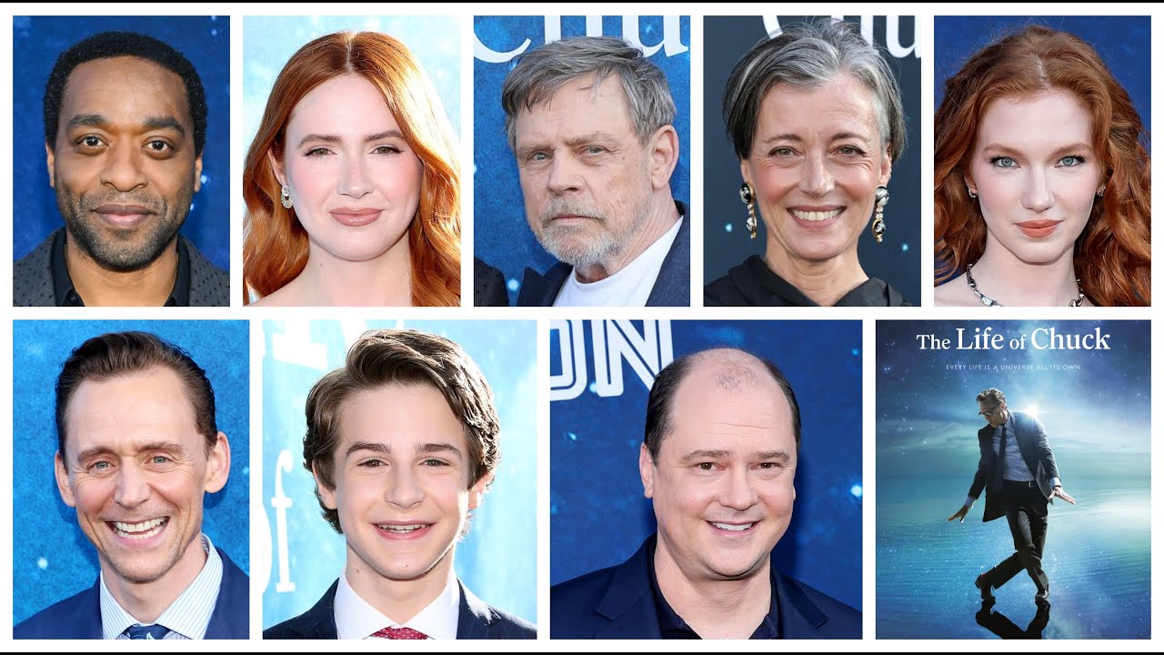 The Life of Chuck cast interviews with Tom Hiddleston, Karen Gillan, Mark Hamill, Mia Sara, and more
