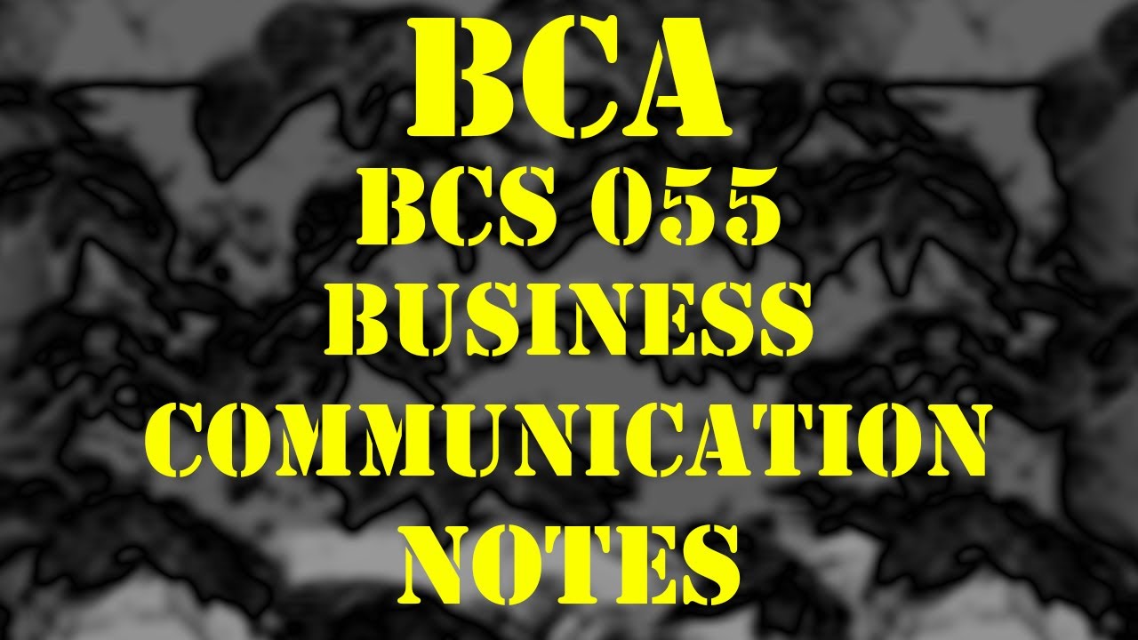 IGNOU BCA BCS 055 NOTES