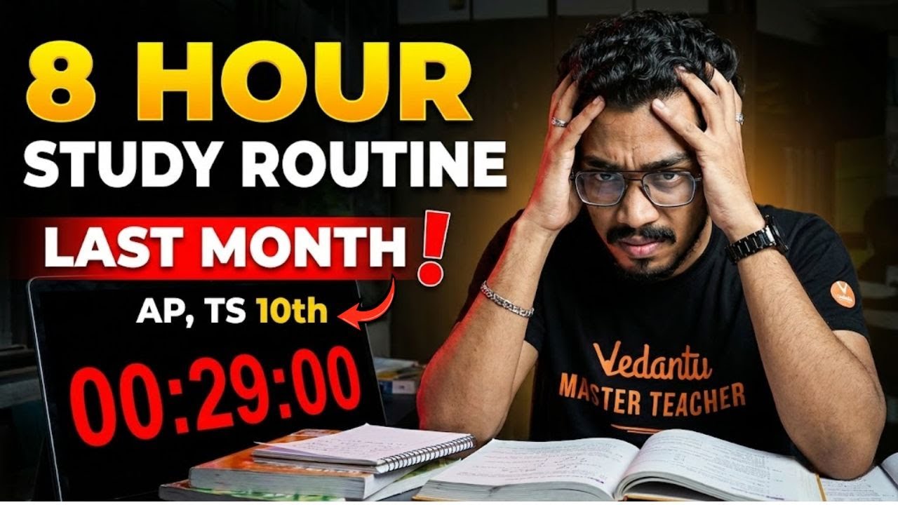 How to Study 8 Hours Daily for Class 10 AP/TS Boards | Last Month Strategy