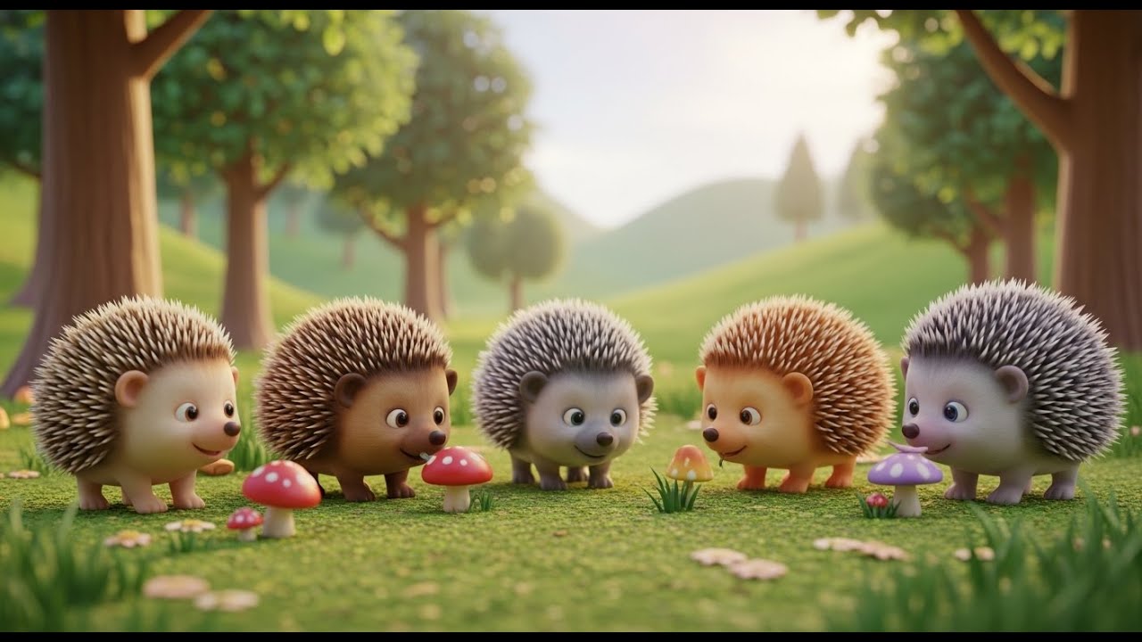 Cinco Pequeños Amigos Erizos Snuffle Snuffle | Canciones de Animales y Sonidos para Niños
