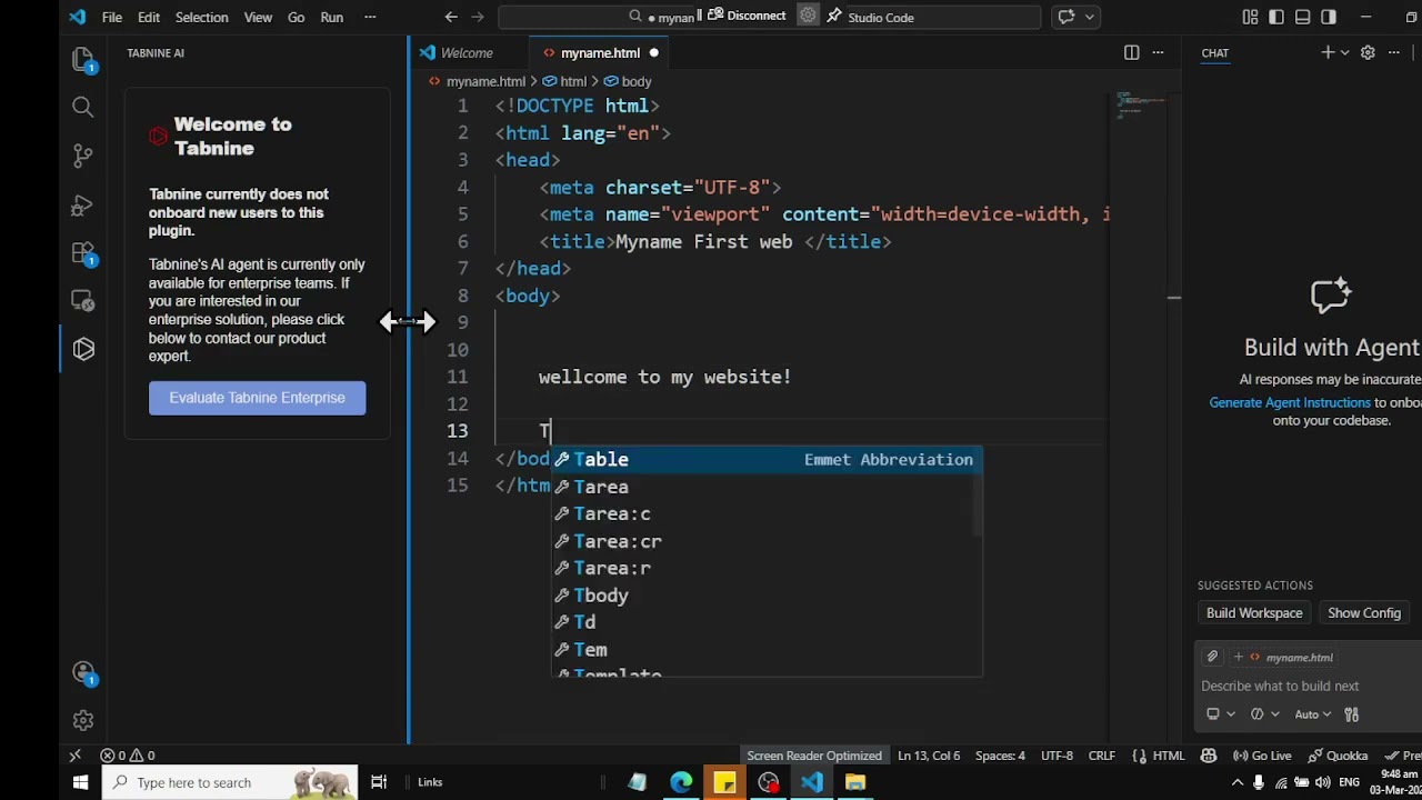 HTML CLASS 02 Heading and Paragraph