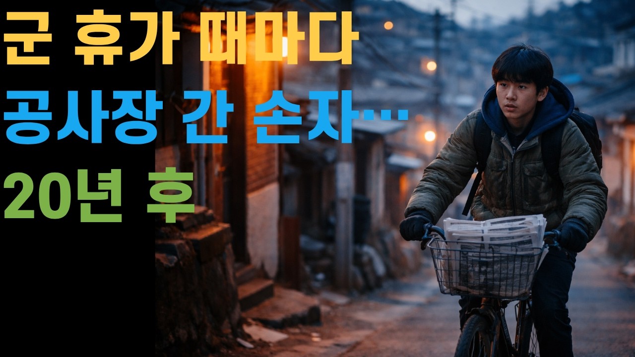 군 휴가때마다 공사장 간 손자... 20년후