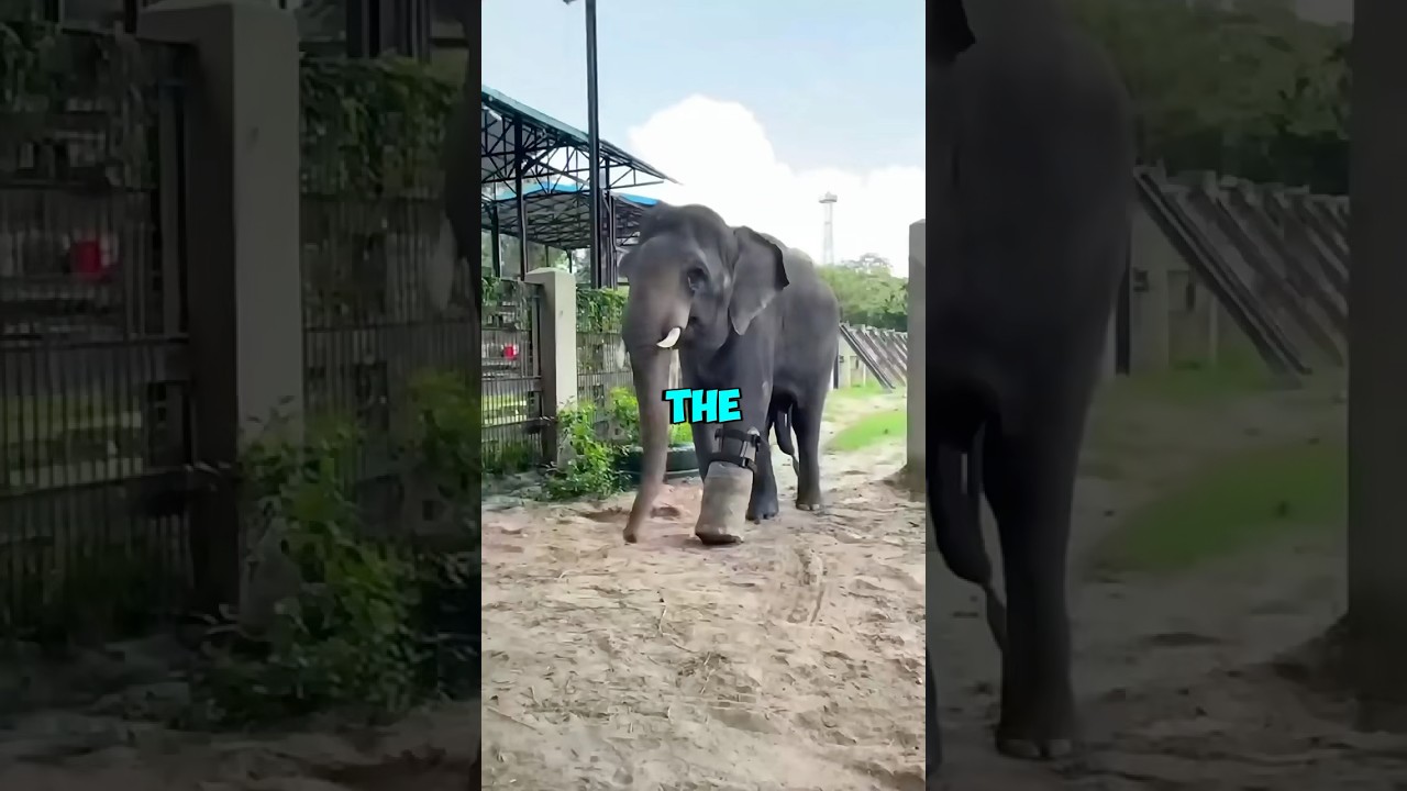 The prosthetic limb gave the elephant a new lease on life. #love #rescue #funny #cute #animals