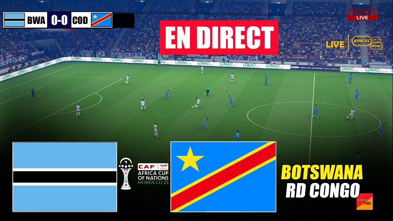 🔴EN DIRECT : RD CONGO vs BOTSWANA | Coupe d'Afrique des Nations CAF | Simulation de match en direct