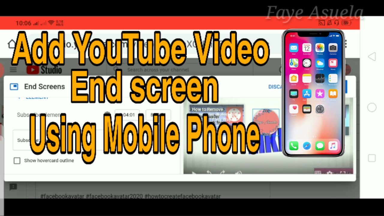 HOW TO PUT END SCREEN ON YOUTUBE VIDEO USING MOBILE PHONE