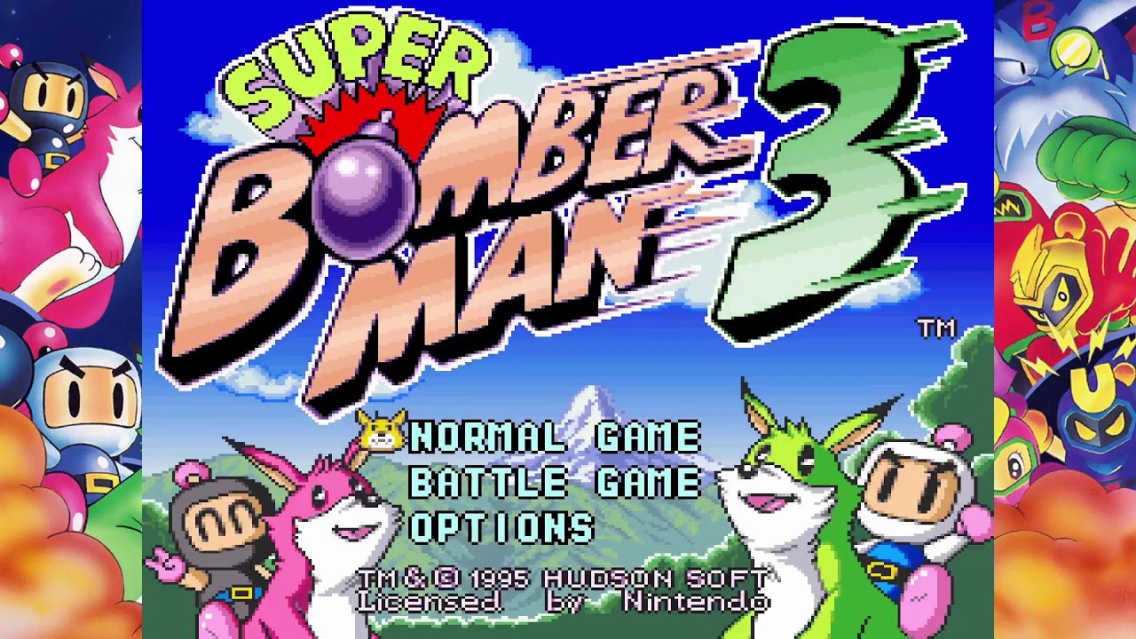 Super Bomberman collection Bomberman 3 Solo Part 1 3/3 Super Bomberman 4