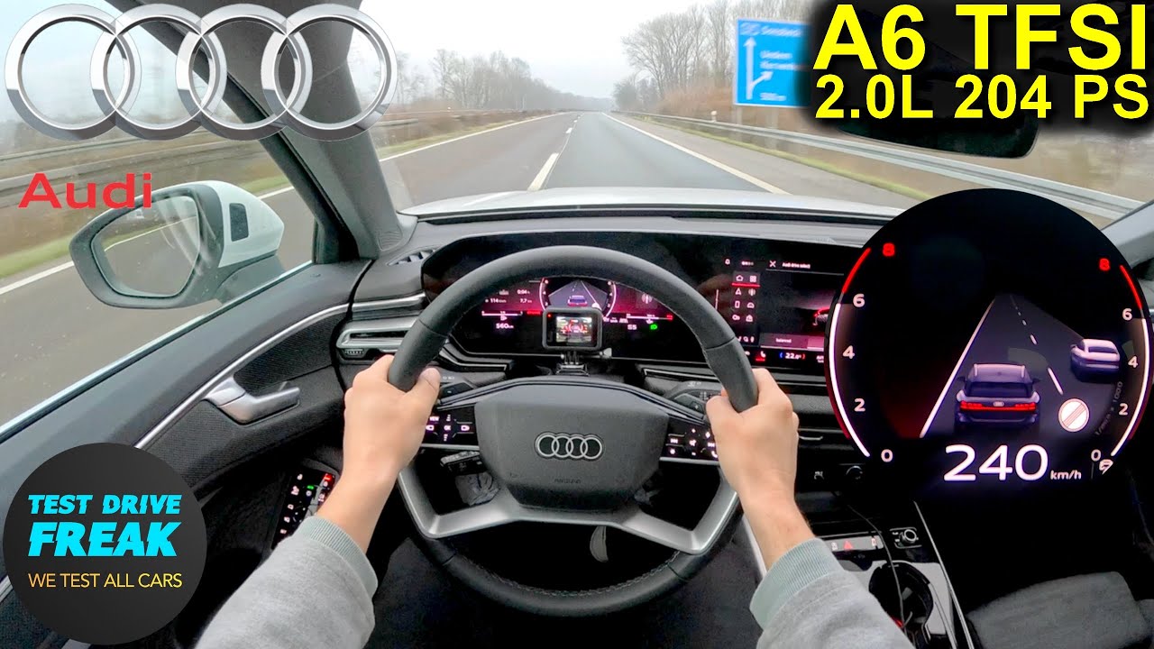 2026 Audi A6 Avant 2.0 TFSI (204 PS) TOPSPEED POV 🚗 Autobahn Drive | No Speed Limit