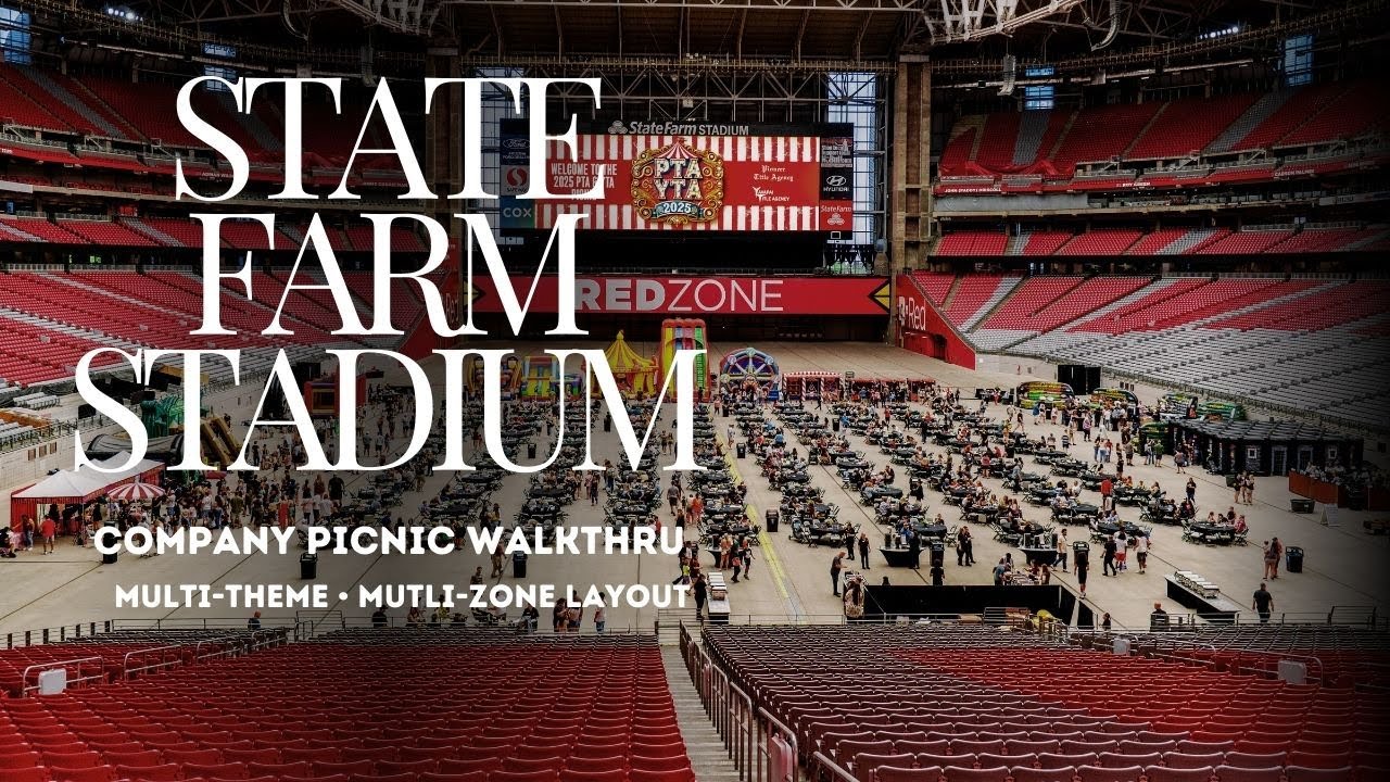 State Farm Stadium Company Picnic Walk-Through | Multi-Zone 1,200 Guest Event Build | Glendale AZ