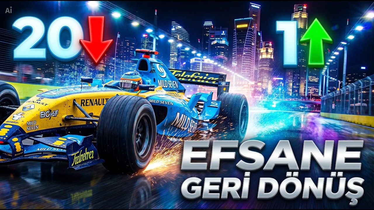 20. Sıradan 1.’liğe!Alonso’nun 2006 Aracıyla SİNGAPUR’DA EFSANE GERİ DÖNÜŞ 😱From P20 to P1! Gameplay