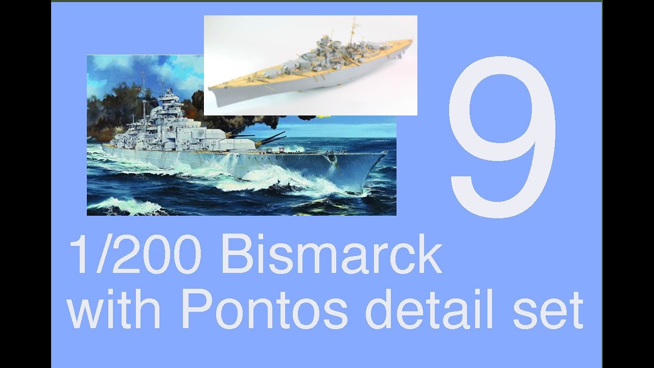 Trumpeter 1/200 DKM Bismarck Full build with Pontos detail set Part 9