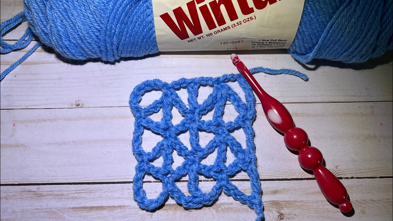 Crochet: Easy Fast Trellis stitch pattern ￼