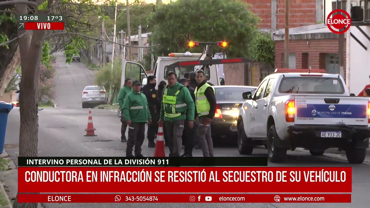 Conductora en infracción se resistió al secuestro de su vehículo y fue detenida