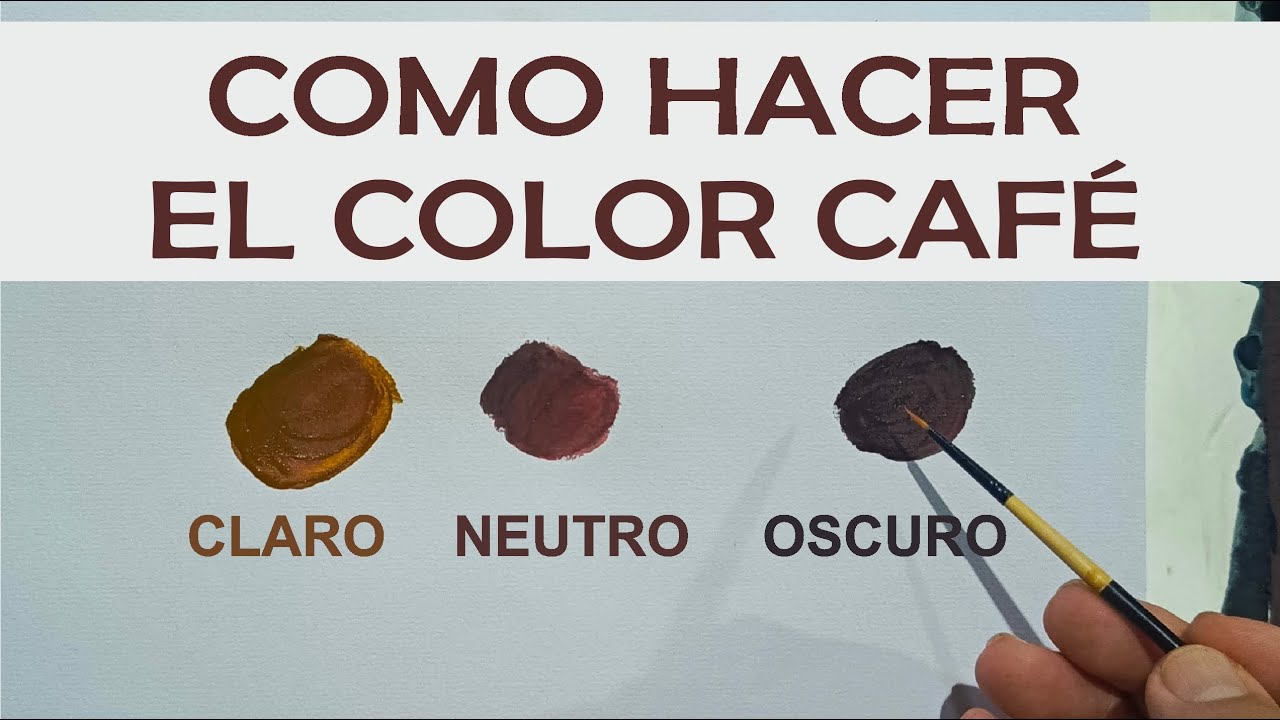 Como hacer el color cafe claro y cafe oscuro con acrilico