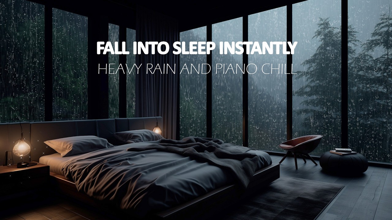 Gentle Piano Music and Soothing Rain Melodies - It Helps You Relax and Fall Into a Sound Sleep