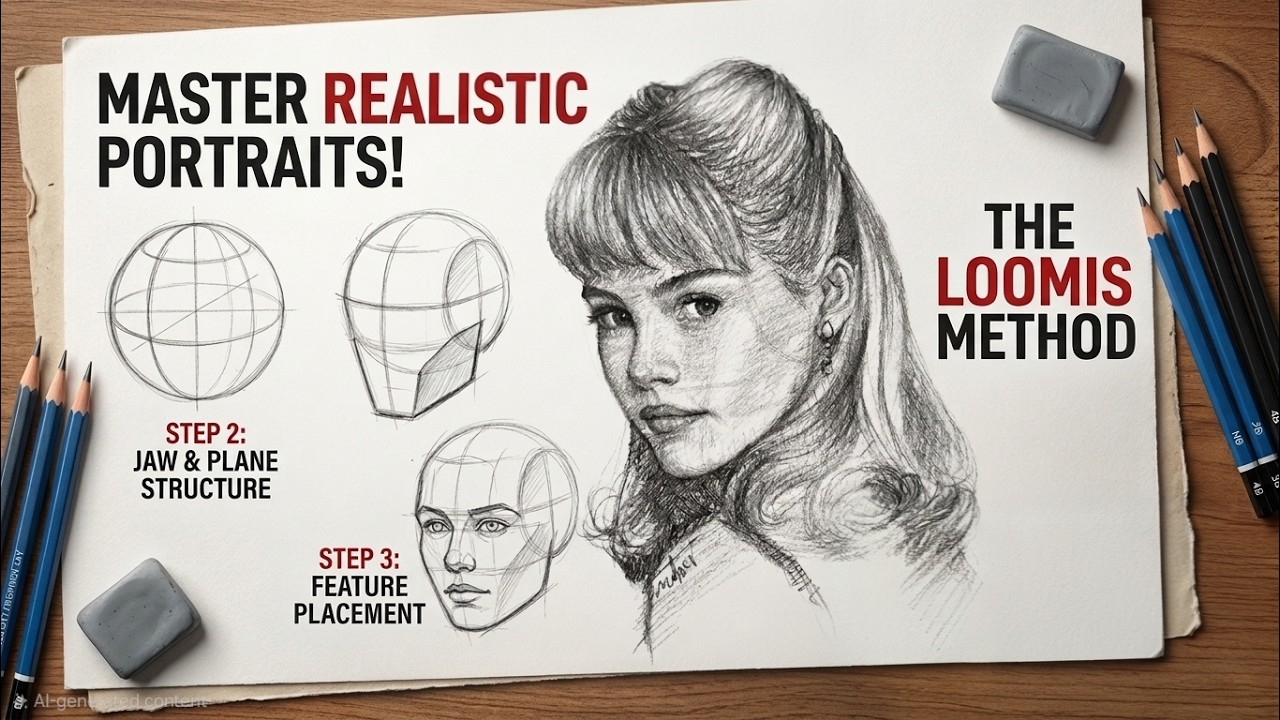 How to Draw a Realistic Face The Loomis Method for Beginners