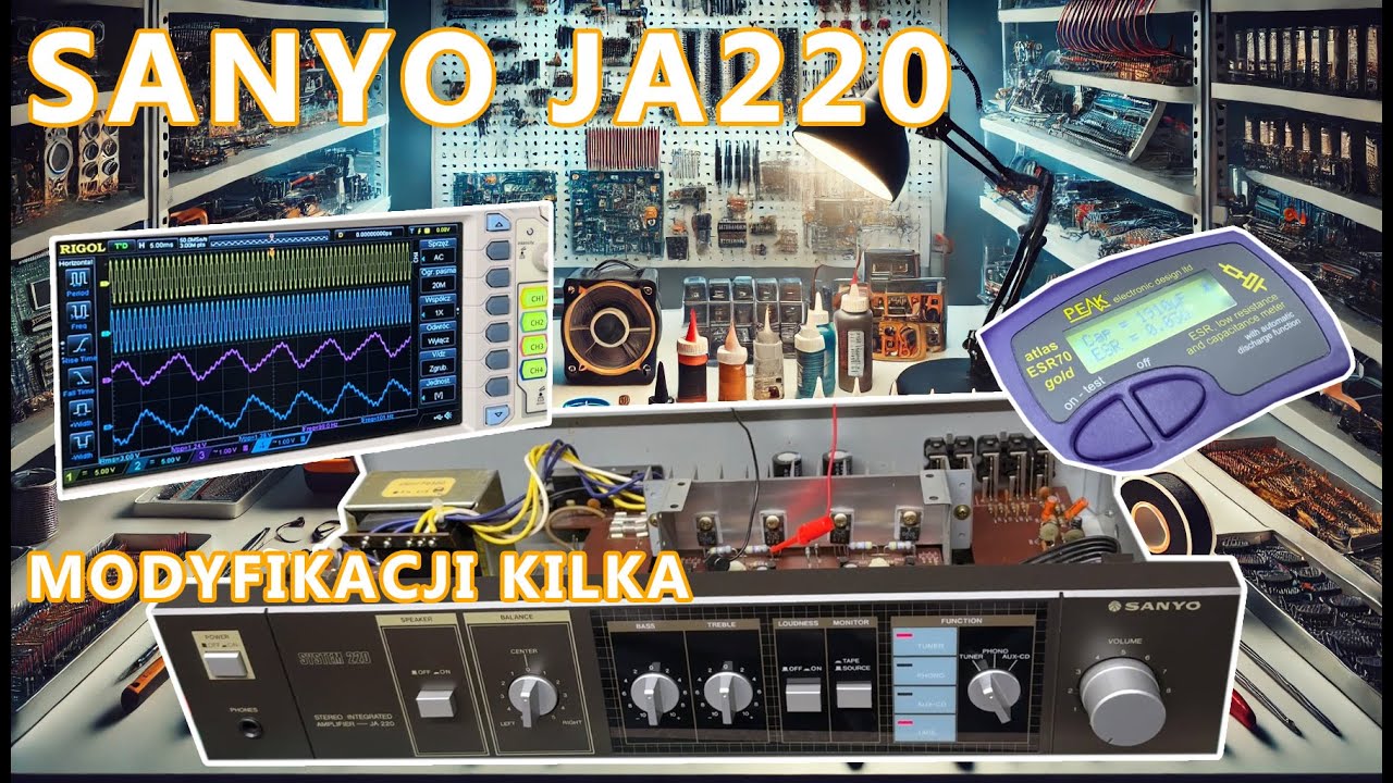 Sanyo JA220 - pomiary, modyfikacja, resuscytacja - co daje zmiana kondensatorów filtrujących. #12