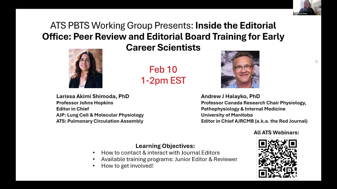Inside the Editorial Office: Peer Review and Editorial Board Training for Early Career Scientists