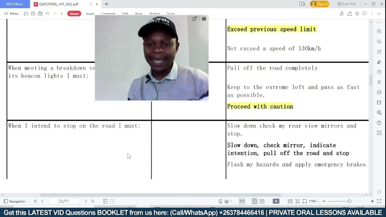 Latest VID Test #6 ( Part A) 2024 | Mr Pauline Oral Driving Tutorials