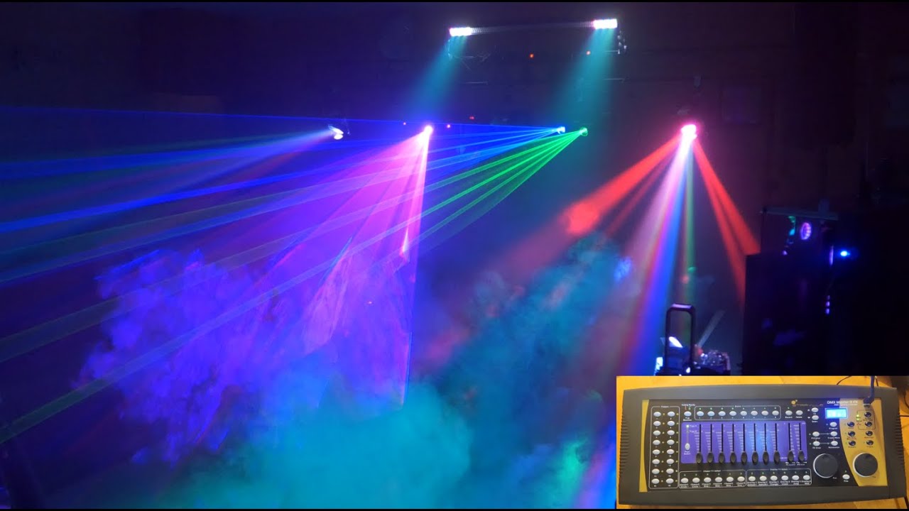 4K Démo Stairville DMX-Master 3 + Show Led et Laser (Twin Laser gb, Saturne 500 RGB MK2...)