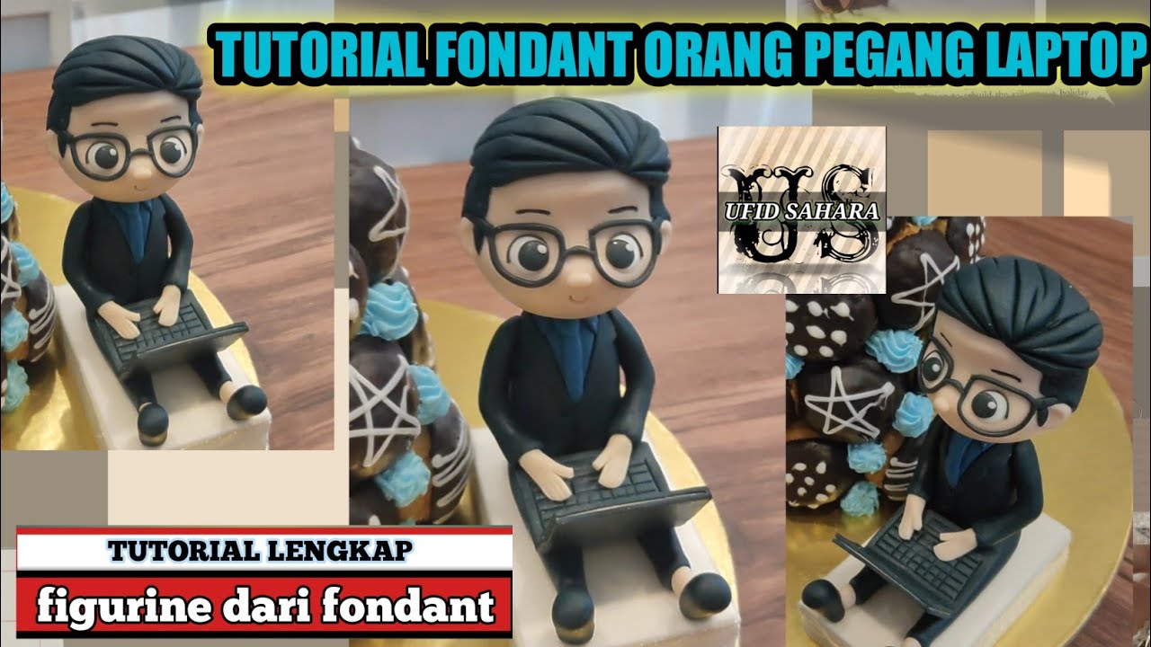tutorial fondant orang pegang laptop