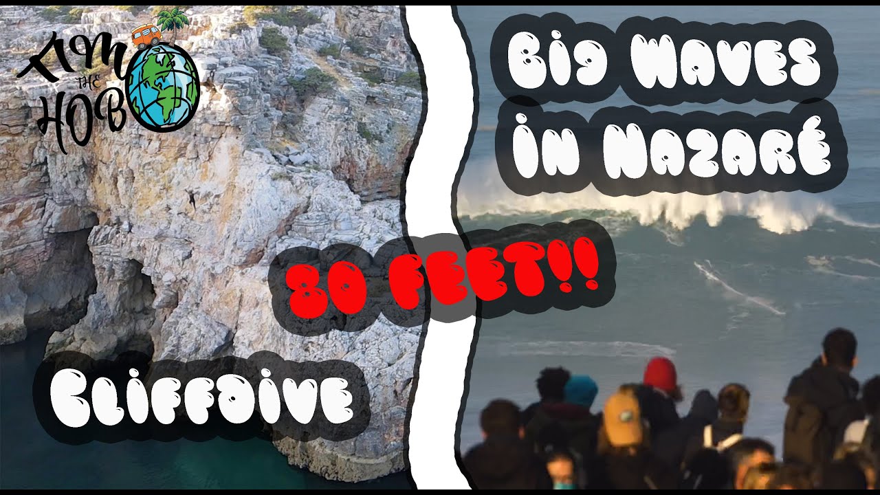 Vlog #2 | Monster Waves in Nazaré | Cliffdive from 80 Ft!!