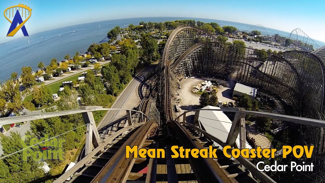 Mean Streak Wooden Roller Coaster POV at Cedar Point