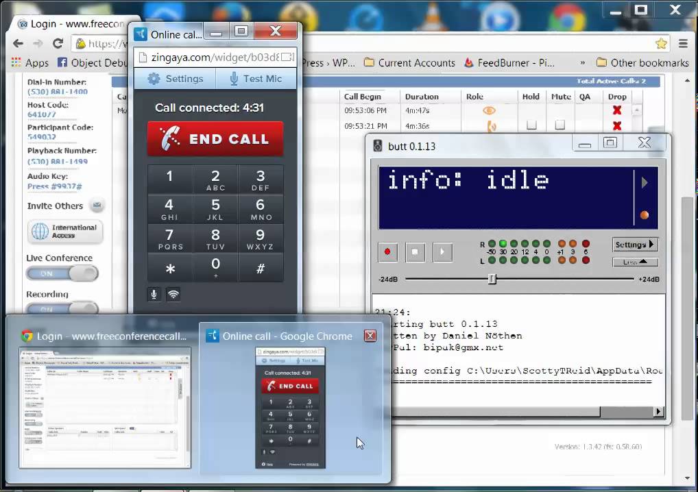 Internet Radio Audio Mixing With Free Conference Call HD