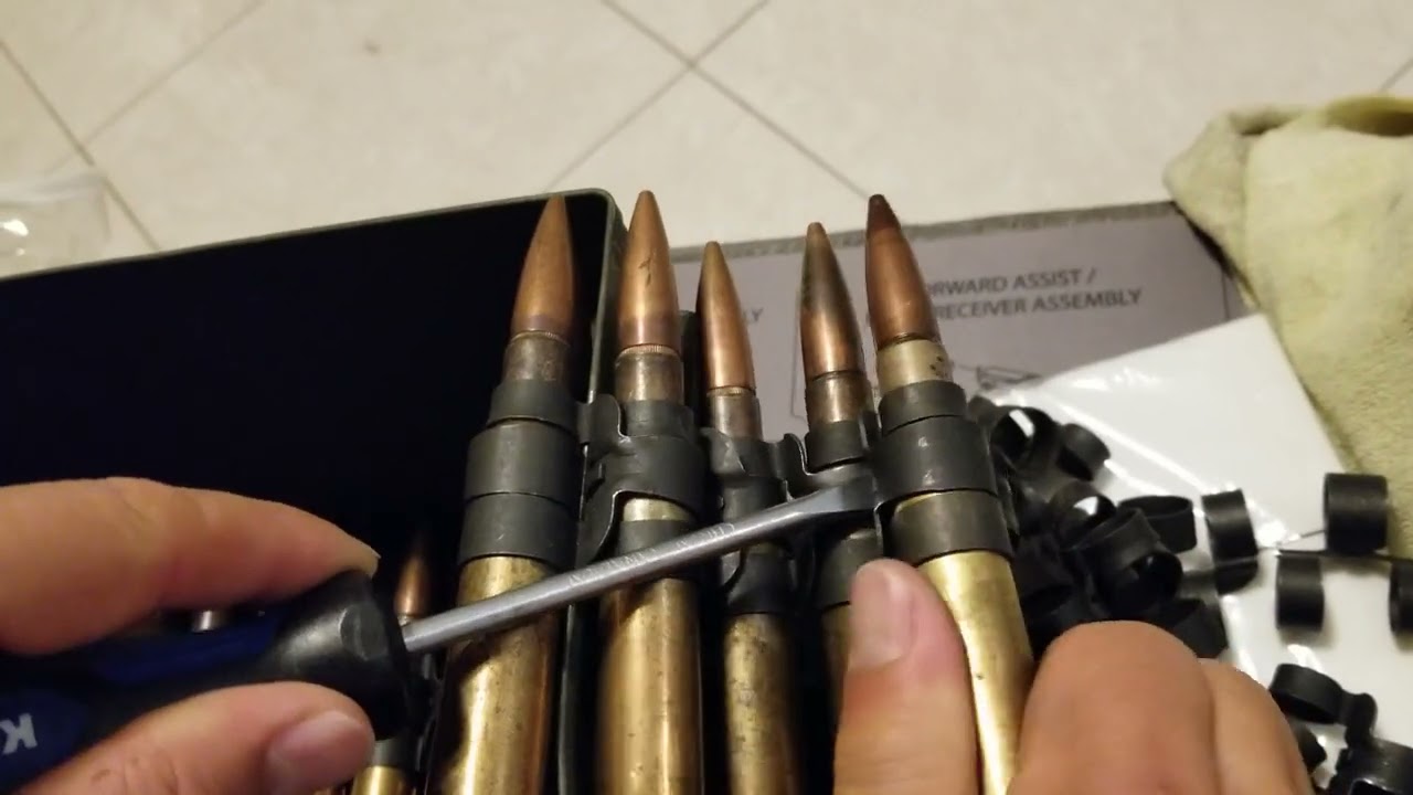 How To De-Link Un-Link 50 BMG Belt Fed Ammo - Fast & Easy!!!