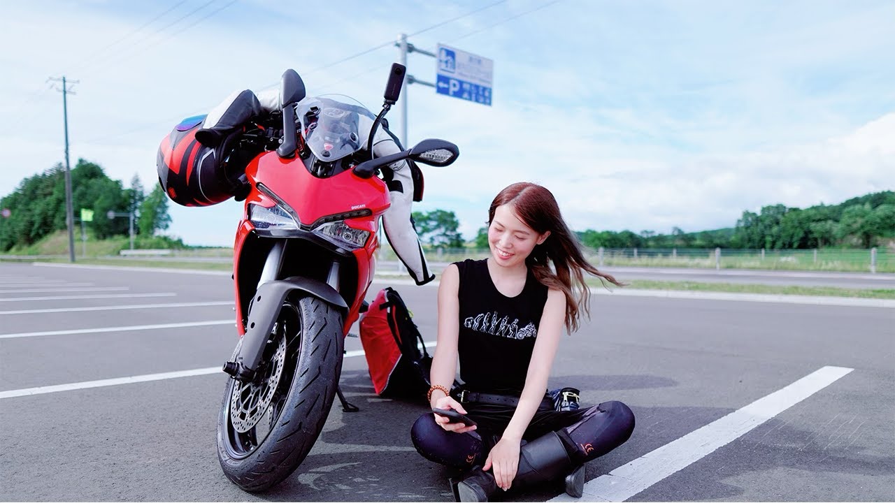【🔴北海道一周2020】女性ライダーが愛車のDUCATIに跨り2000キロを走る！【苫小牧〜富良野ラベンダー畑】2