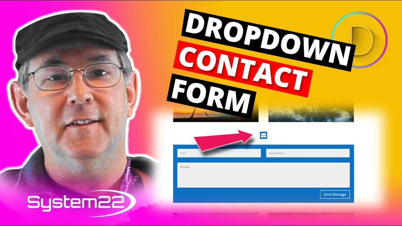 Divi Theme Icon To Dropdown Contact Form On Hover 👈👈👈