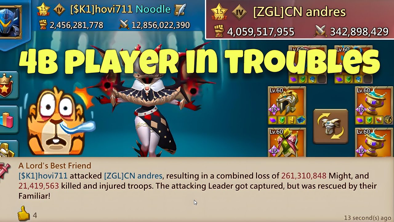 Lords Mobile - CRAZY hits on 180m troops target on cavalry phalanx. 1800% BLAST