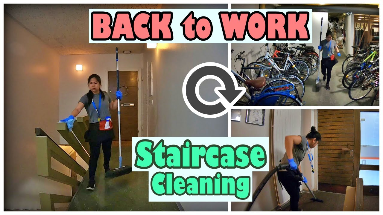 Work Routine as Cleaner || Staircase Cleaning Part 1