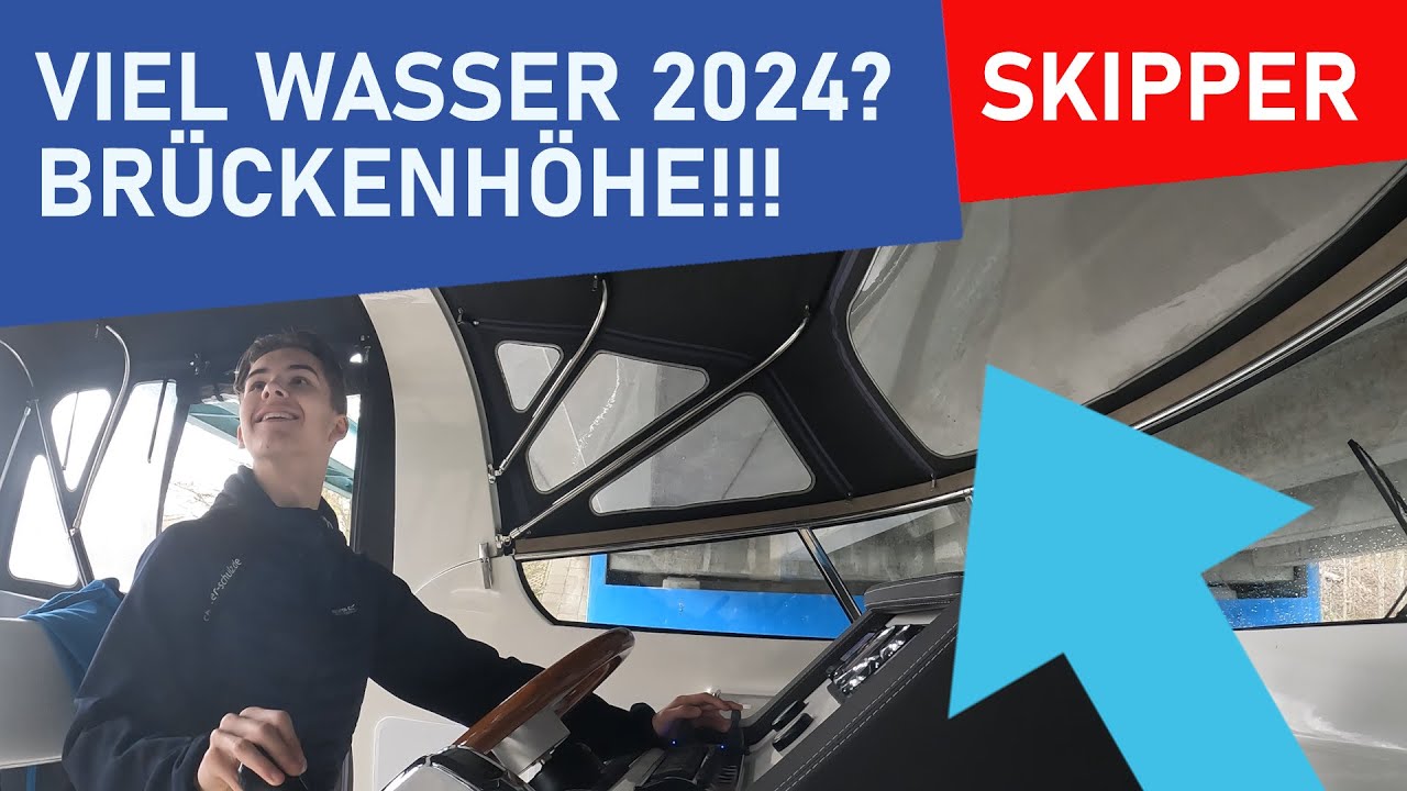 Hausboot mieten 2024: Brückendurchfahrt bei hohem Wasserstand | Pegel und Höhe checken! Bootsurlaub