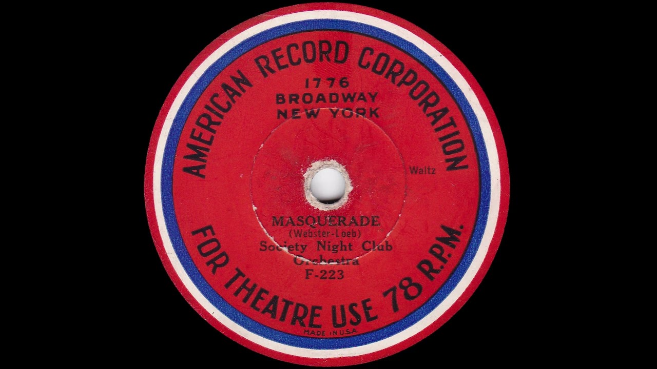 1932 Society Night Club Orchestra - Masquerade