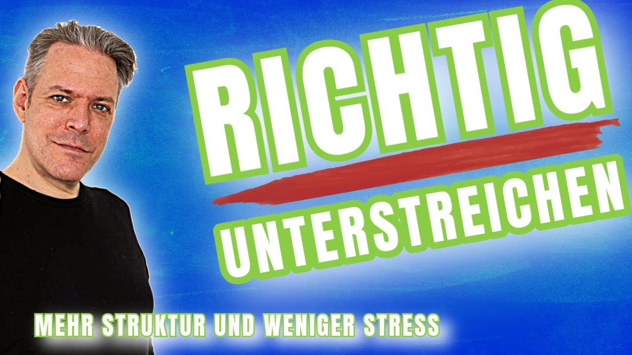 Richtig unterstreichen = weniger Stress, mehr Übersicht, bessere Noten beim Schreiben #lernsnacks