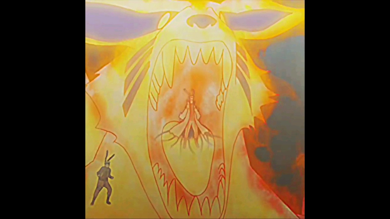 naruto first time tailed transformation nine tails🦊🦊❤