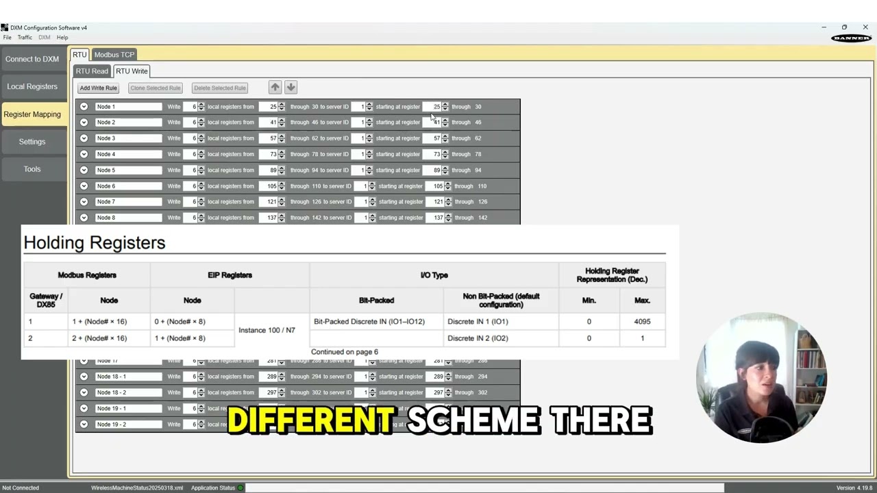 Application Review - DXM Program - Register Mapping - Register View
