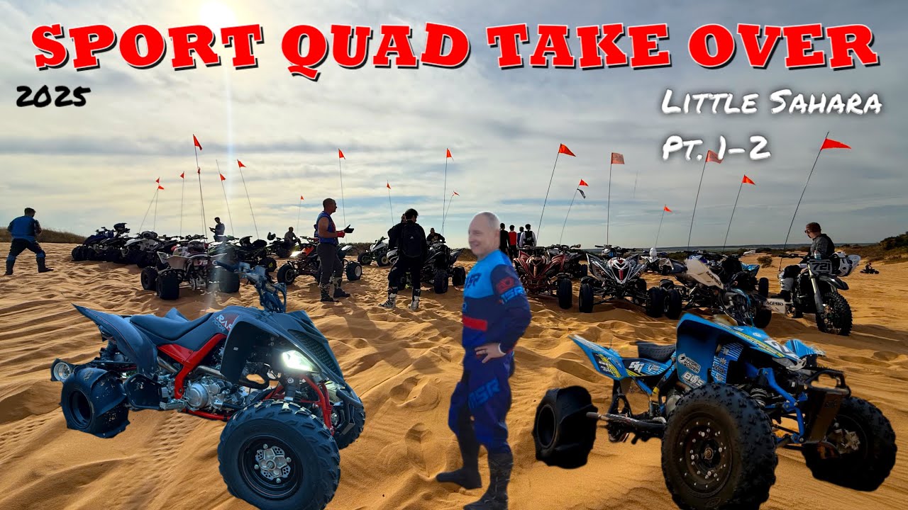 Riding my Raptor 700 with 25 sport quads @ Little Sahara Oklahoma   