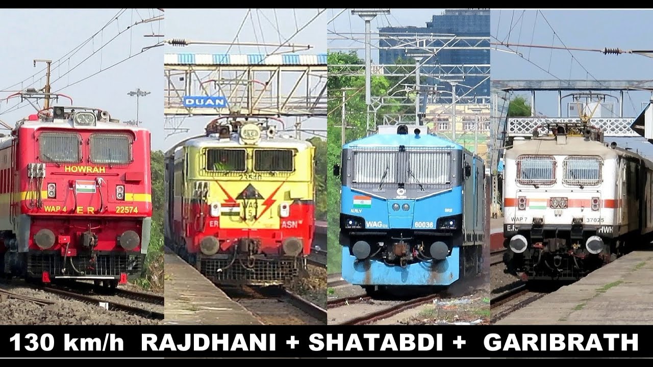 6 Rajdhani+ GaribRath+ Humsafar+ WAG-12 Spotting  | 130 kmph Storms Back to Back at Hathras Jn.