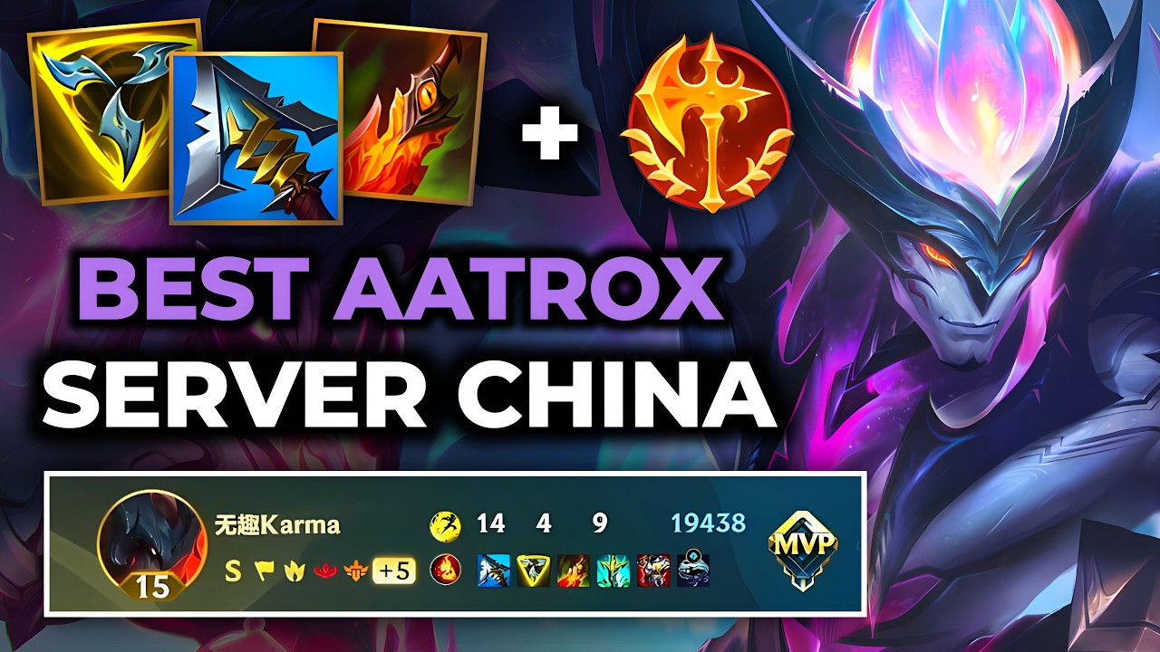 Aatrox Wild Rift China - Build Runes Guide Patch 7.0b - Gameplay Aatrox Season 20