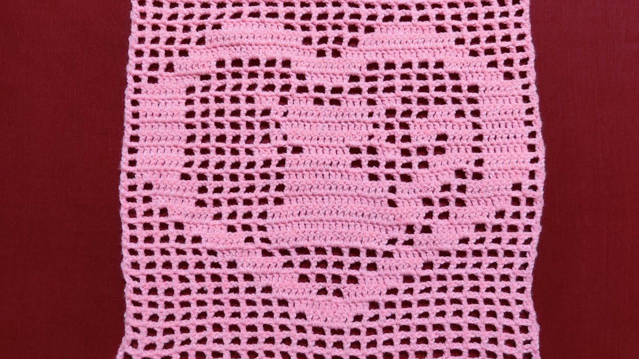 Crochet Filet Cat In Heart Tutorial - Part 1