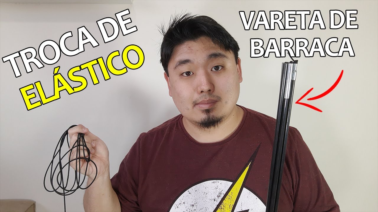Como trocar elástico da vareta de barraca para camping