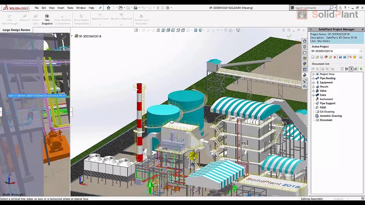 SolidPlant 3D What's New 2018: Working Area