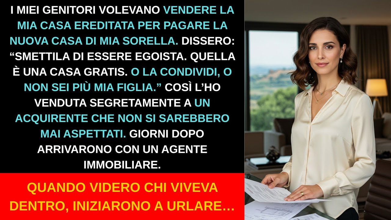 I miei genitori mi hanno imposto di vendere la casa a mia sorella o essere diseredata — il CEO già…