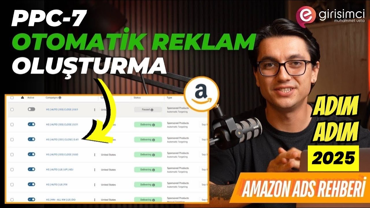 Amazon PPC Eğitimi #7: Otomatik Kampanya Kurulumu | Yeni Başlayanlar İçin 2025