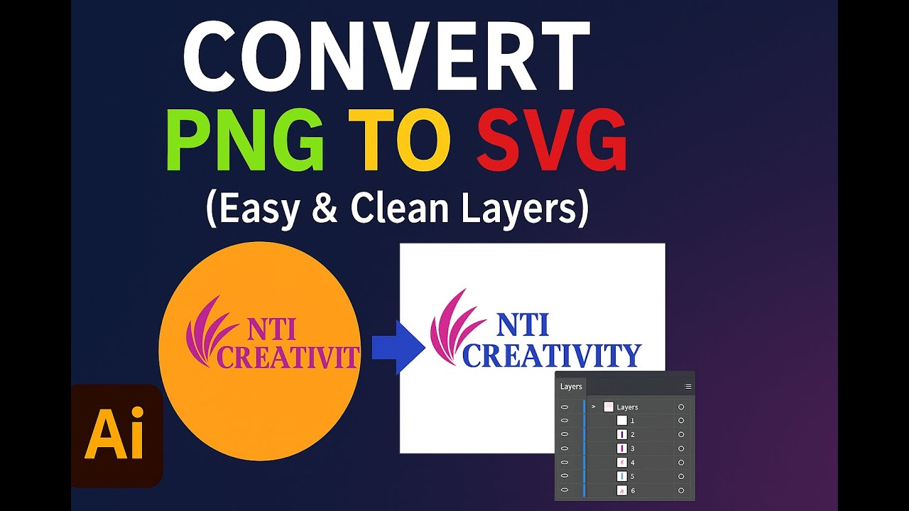 PNG to SVG in Seconds! | Illustrator Easy Method